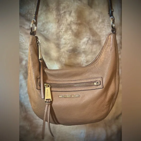 Michael Kors Tan Leather Crossbody Bag - Picture 2 of 6